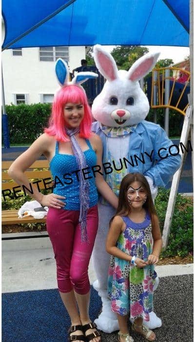 Hire Easter Bunny near Davie Florida for Easter event photos and children's party entertainment