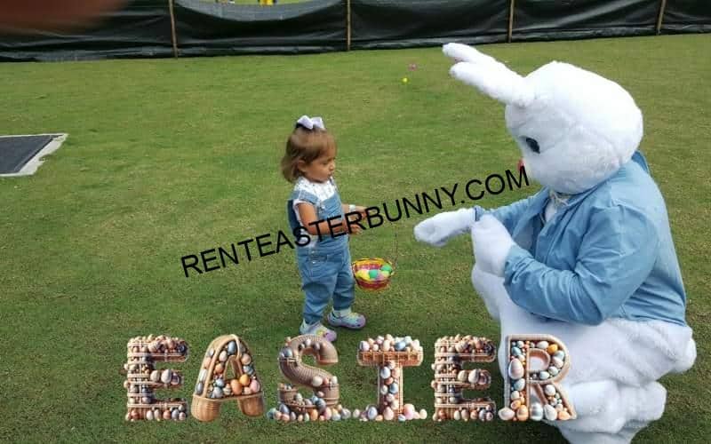 Rent Easter Bunny in Plantation Florida for Easter party egg hunt and kids photos